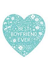 Pretty Valentine's Day Card - Best Boyfriend Ever created by Pear Tree Press