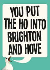 Funny Just Because Card - Brighton And Hove - Seagull created by kissmekwik