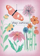 Pretty Just Because Card - Flowers - Stay Curious created by Nici Gabriel Designs