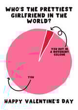 Cute Valentine's Day Card - The Prettiest Girlfriend In The World - For Girlfriend created by Pink Peach Cards