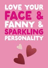 Funny Valentine's Day Card - Sparkling Personality created by The Buddy Fernandez Card Co.