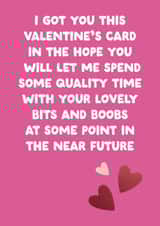 Funny Valentine's Day Card - Quality Time created by The Buddy Fernandez Card Co.