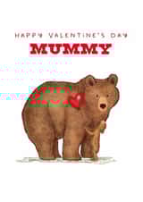 Cute Valentine's Day Card - Mummy - Bear and Cub created by badgerbee design