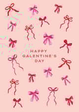 Cute Valentine's Day Card - Happy Galentine's Day - Bows created by Katie Hannah