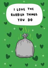 Funny Valentines Day Card - Taking The Bins Out created by Bishop, Please!