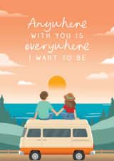 Cute Valentine's Day or Anniversary Card - Van Life - For Camper Van Lovers - Adventure created by The Cake Thief