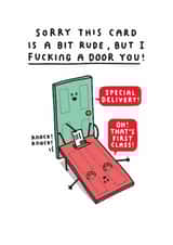 Funny Valentine's Day Card - I Fucking A Door You! - Pun created by mungo and shoddy