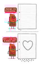 Funny Valentine's Card - Maybe I'm Punching... But I Like You A Hole Lot! created by mungo and shoddy