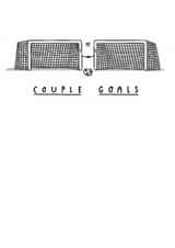 Funny Valentine's Card - Football Pun - Couple Goals created by mungo and shoddy