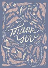 Pretty Thank You Card - Flowers And Leaves created by Julep and Trubbs