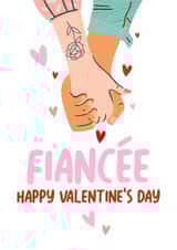 Cute Valentine's day Card - For Fiancée - Holding Hands created by Superlush Cards