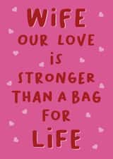 Funyn valentines day card for your wife created by Red Koala