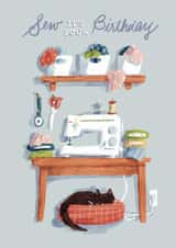Cute Birthday Card - Sewing created by Julep and Trubbs
