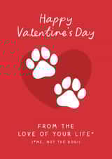 Cute Valentine's Day Card - Love Of Your Life - Me, Not The Dog! created by The Cake Thief