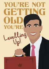 Funny Birthday Card for A Friend - Rishi Sunak - Levelling Up! created by Bower