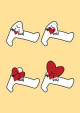 Cute - Arty - Cheeky - Valentines Card - Love - Heart Man - To Anyone You Love created by @adoodleofdela