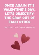 Fun Valentine's Day Card - Objectify - Hearts created by The Buddy Fernandez Card Co.