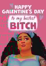 Fun Valentine's Day Card - Galentine's Day - Lizzo created by Giddy Kipper