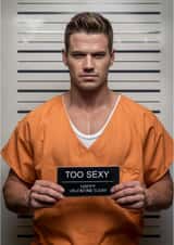 Funny Valentine's Day Card - Too Sexy - Mug Shot created by Diana Wolters