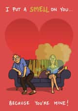 Funny Valentine's Day Card - Put A Smell On You created by Bryony Jackson Walters