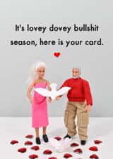 Funny Valentine's Day Card - Lovey Dovey Bullshit created by Bold & Bright Cards