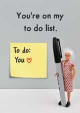 Funny Valentine's Day Card - To Do List created by Bold & Bright Cards