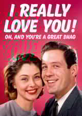 Funny Valentine's Day Card - Great Shag created by Dean Morris Cards