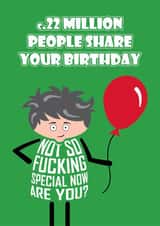 Funny Rude Birthday Card - For Him - Not So Fucking Special created by Versed Aid