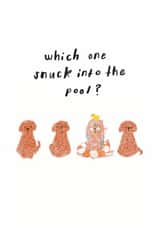 Cute Just Because Card - Mischievous Dogs created by A Does Art