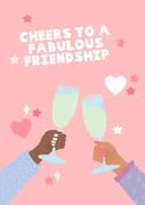 Cute Love & Friendship Card - For Her - Cheers created by This Gal Designs