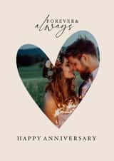 Personalised Anniversary Photo Card created by Little Prints Fred Designs - Class Anniversary Card - Forever And Always