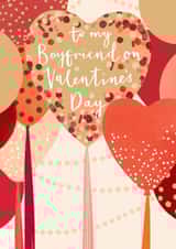 Classic Valentine's Card - For Boyfriend - Heart Balloons created by Louise Tiler