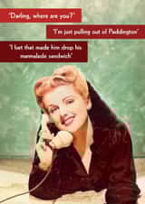 Funny Valentine's Card - Pulling Out Of Paddington created by Quitting Hollywood