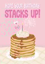 Cute Birthday Card - Pancake Stack created by Tanya Laporte Designs
