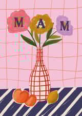 Pretty Mother's Day Card - Mam - Floral Vase created by Jessie Maeve Studio