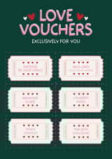 Cute Valentine's Day Card - Love Vouchers created by Puns and Needles