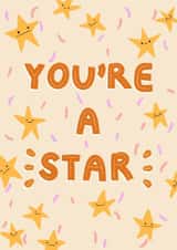 Cute Thank You/Congratulations Card - You're A Star - Stars created by Megan-Ceri Dabbs