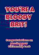 Congratulations card – British Citizen Test created by AG cards