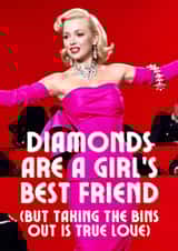 Funny Valentine's Day Card - Marilyn Monroe - Girl's Best Friend created by CC Designs