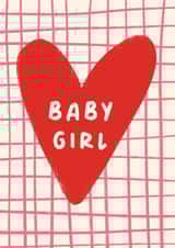 Classic New Baby Card - Baby Girl created by Print & Pigment