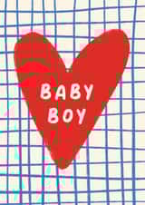 Classic New Baby Card - Baby Boy created by Print & Pigment