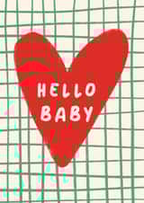 Classic New Baby Card - Hello Baby created by Print & Pigment
