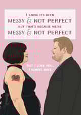 Cute Anniversary Card - Smithy And Nessa - Not Perfect created by Bonne Nouvelle