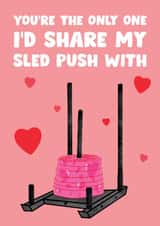 Hyrox Card Crossfit Anniversary Card Gym Card Sled Push Gym Couple created by ClemBow Studio