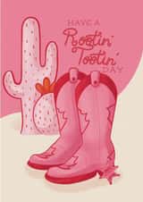 Cute Birthday Card - Rootin' Tootin' Day created by EvercrafterDesign
