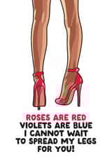 Naughty Valentines Day Card - For Him - Spread Your Legs created by Filthy Sentiments