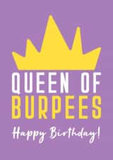 Fun Birthday Card - For Her - Burpees created by Fierce Females Club