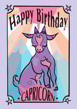 Cute Birthday Card - Capricorn - Horoscope - Zodiac - Astrology created by Scruffysprite