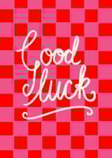 Fun Good Luck Card - Bright Checkerboard created by Kavita