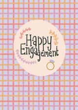 Cute Engagement Card - Check Design created by Kavita